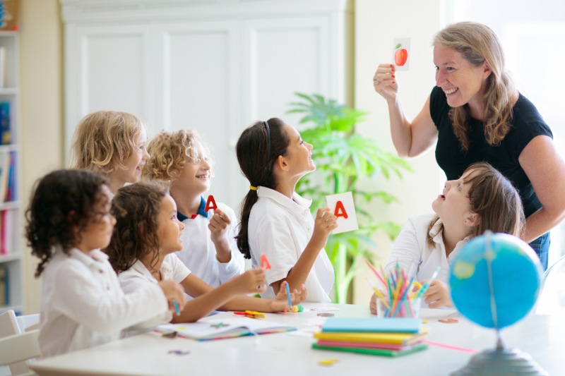 Students and teacher